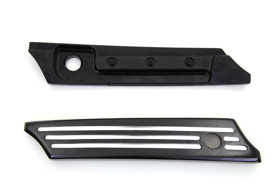 VTwin Contrast Cut Rear Saddlebag Hinge Latch Covers 2014-2023 Harley Touring