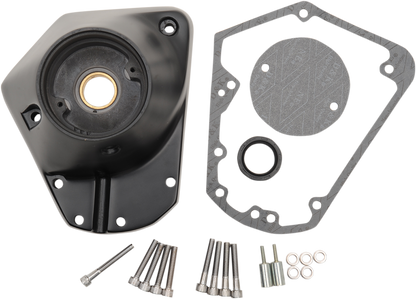Drag Specialties Black Motorcycle Cam Cover Kit 1993-2000 Harley Touring Softail