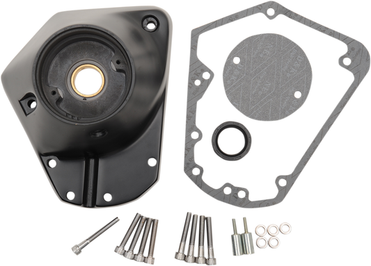 Drag Specialties Black Motorcycle Cam Cover Kit 1993-2000 Harley Touring Softail