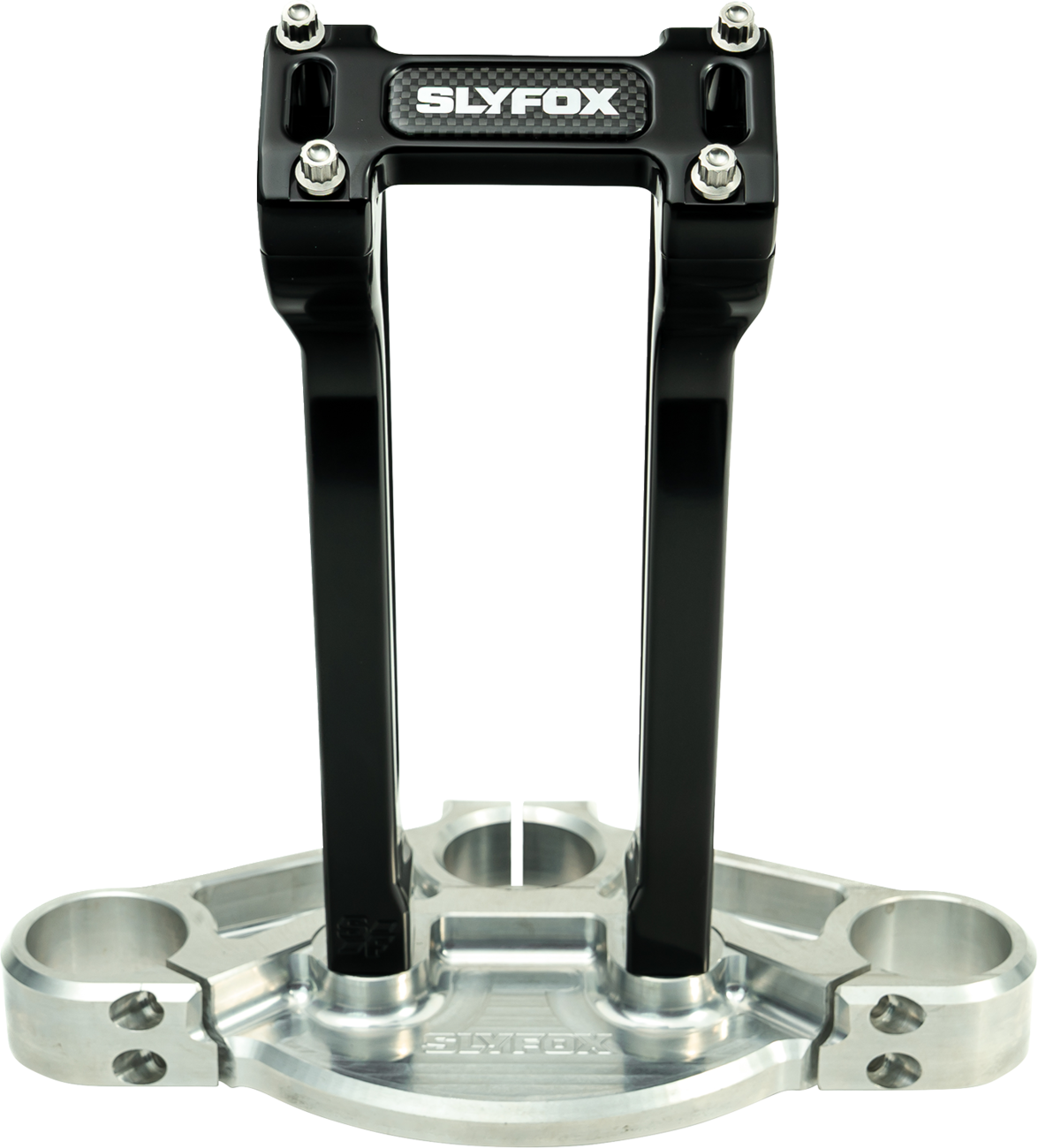 Slyfox 10" Gloss Black 1-1/8" Clamping Pullback Handlebar Riser Kit for Harley