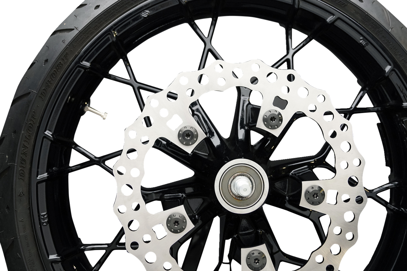 Arlen Ness Black Front Floating Brake Rotor Bolt Kit 2014-2024 Harley Touring