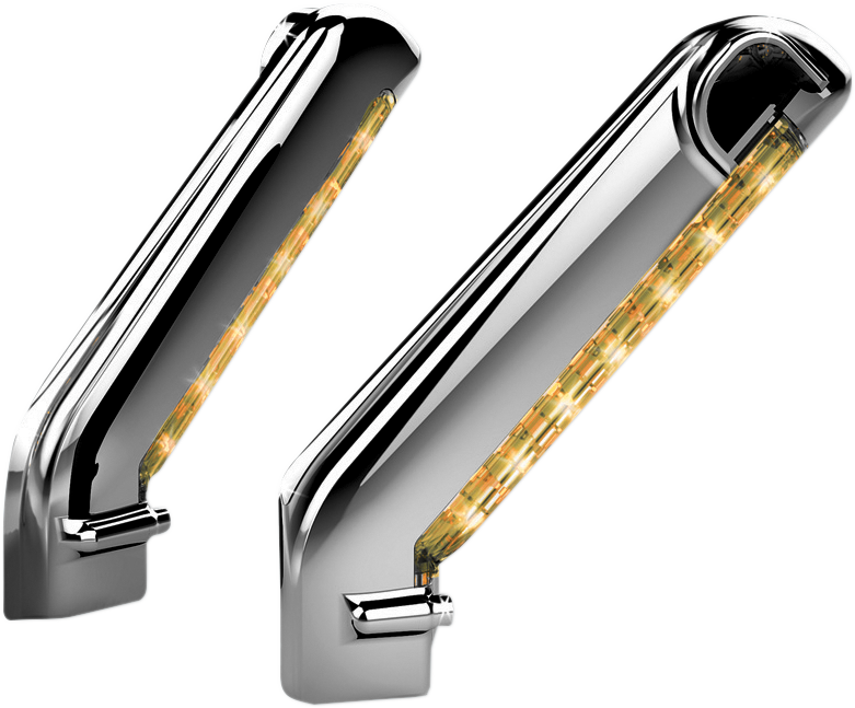 Kuryakyn 1757 Chrome LED Lighted Motorcycle Mirror Cover Lights for Harley