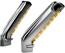 Kuryakyn 1757 Chrome LED Lighted Motorcycle Mirror Cover Lights for Harley