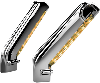 Kuryakyn 1757 Chrome LED Lighted Motorcycle Mirror Cover Lights for Harley