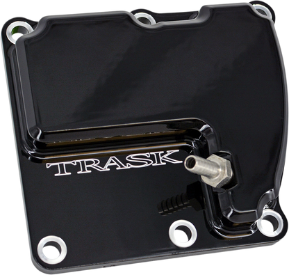 Trask CheckM8 Black Vented Transmission Top Cover 2017-24 Harley Touring Softail
