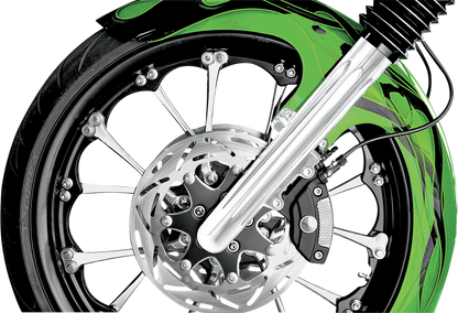 Arlen Ness Chrome Fork Hot Legs Deep Cut Dual Disc for 2008-2013 Harley Touring