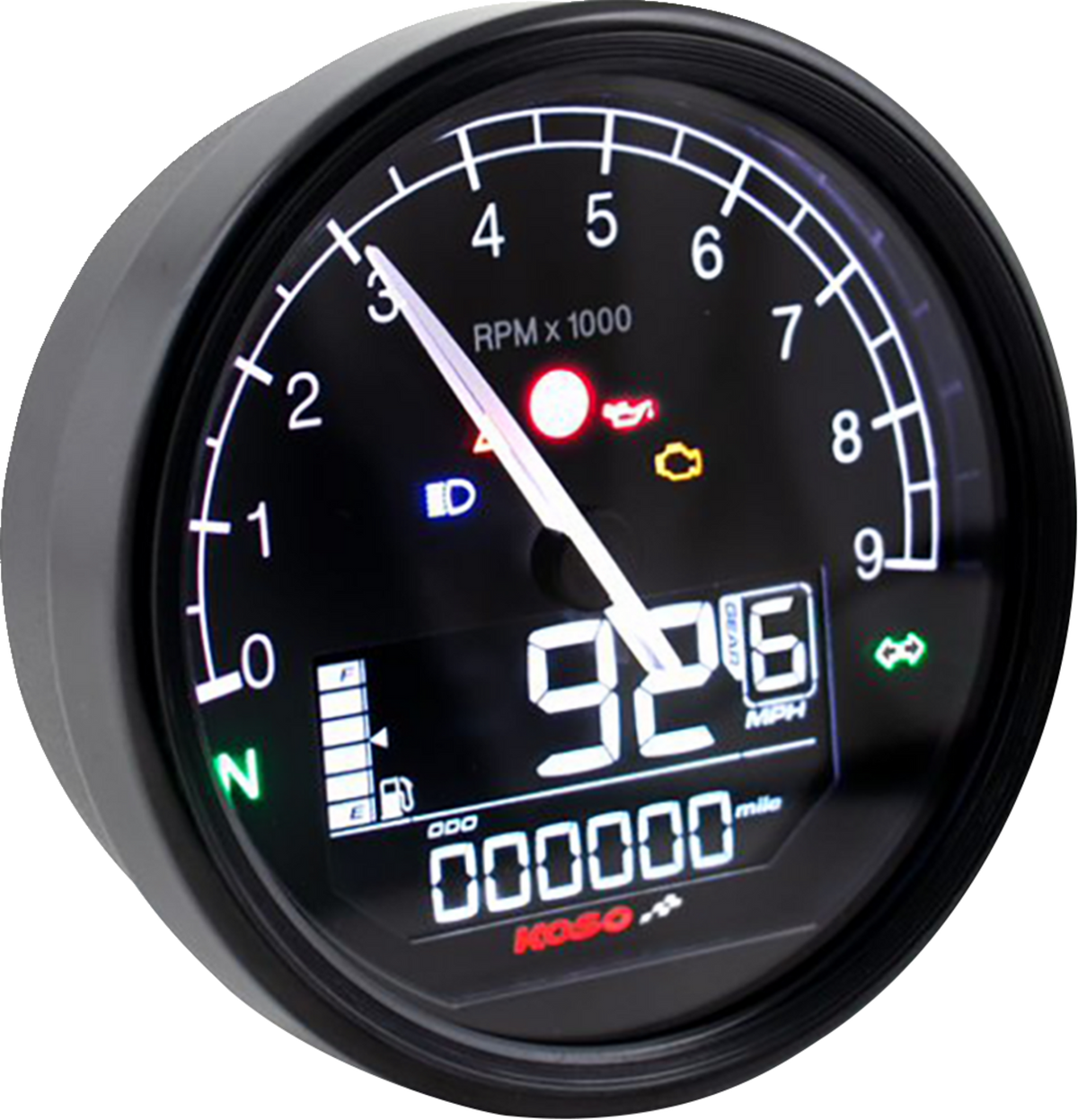 Koso TNT-05 D80 Electronic Motorcycle 3.75" Speedometer Tachometer Gauge Kit