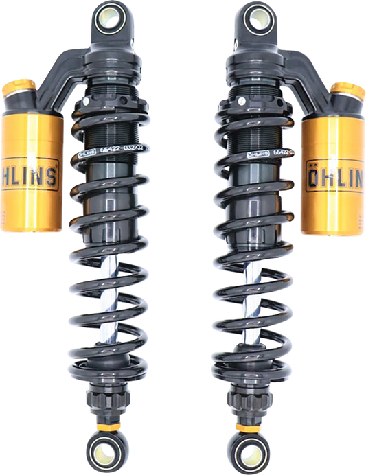 Ohlins HD 765 Twin 13" STX36 Blackline Rear Shocks for 1991-2017 Harley Dyna FXD