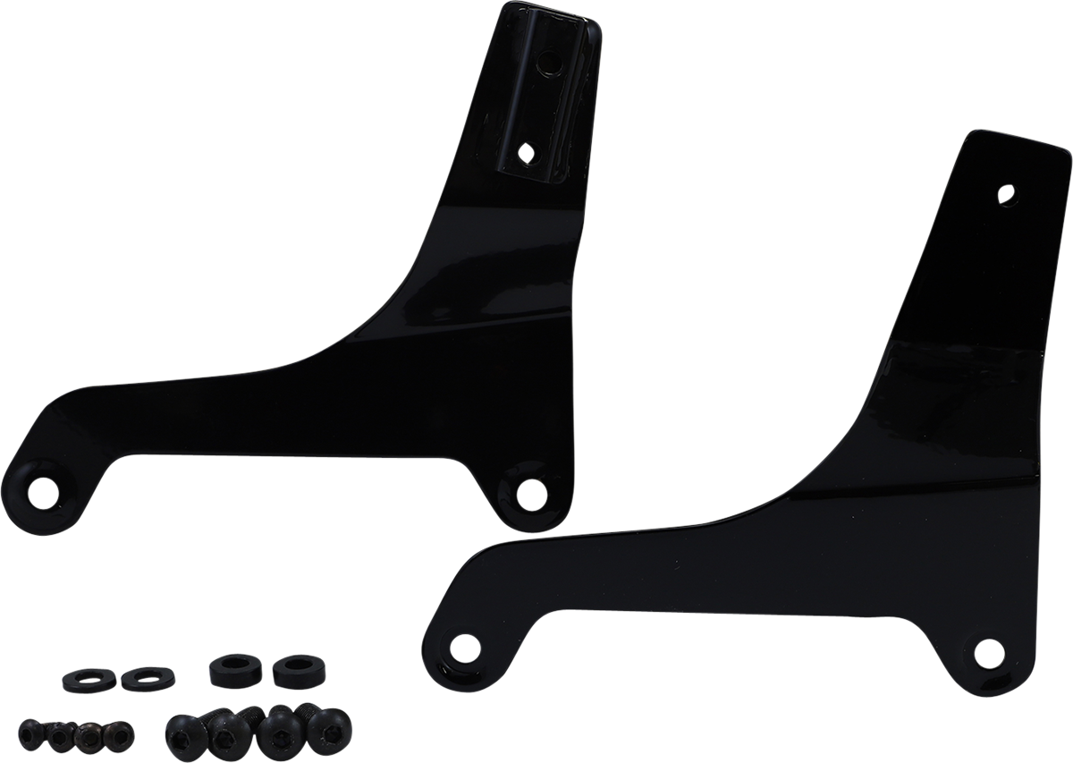 Khrome Werks Black Sissy Bar Side Plates for 2018-2022 Harley Softail FXFB FXBBS