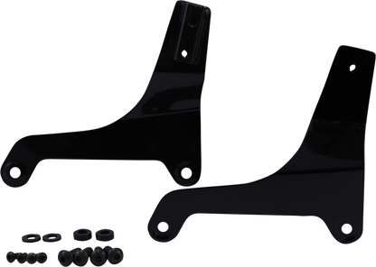 Khrome Werks Black Sissy Bar Side Plates for 2018-2022 Harley Softail FXFB FXBBS