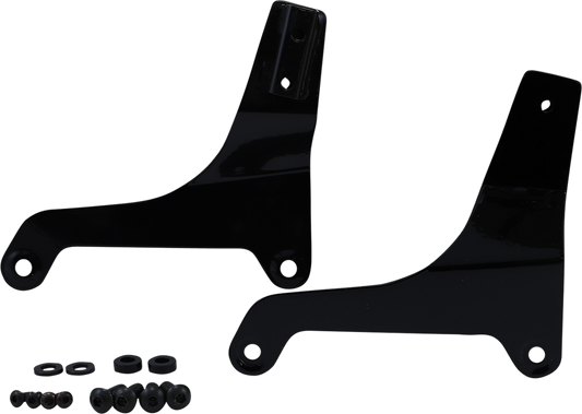 Khrome Werks Black Sissy Bar Side Plates for 2018-2022 Harley Softail FXFB FXBBS