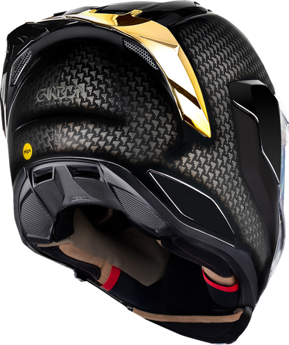Icon Ultraflite Gold Carbon Full Face MIPS Unisex Adult Street Motorcycle Helmet