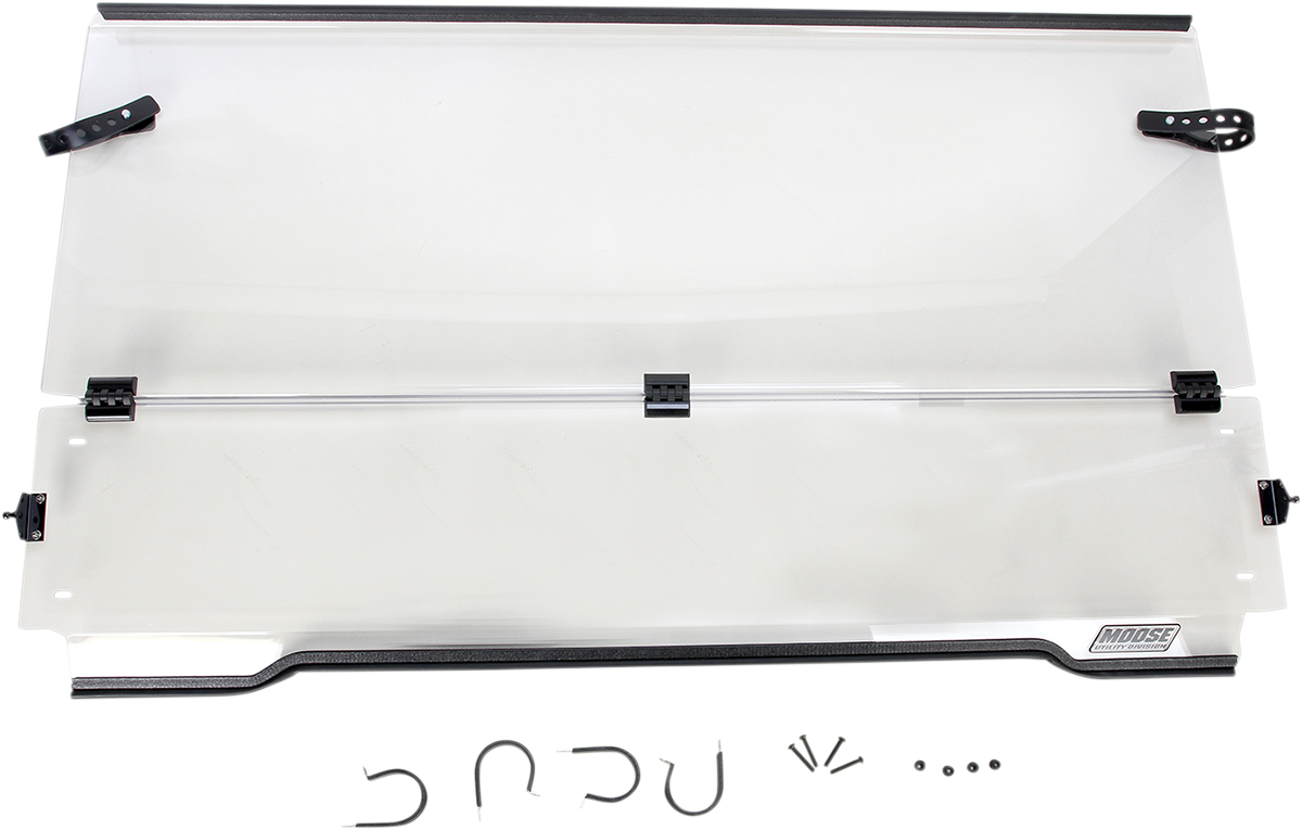 Moose Clear Full Folding UTV Front Windshield for 2009-19 Kawasaki Mule 4010 4x4