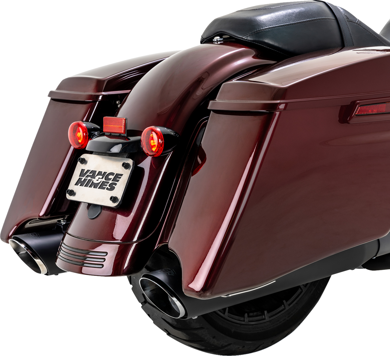 Vance & Hines Twin Slash Black Slip On Mufflers for 2017-2024 Harley Touring M8