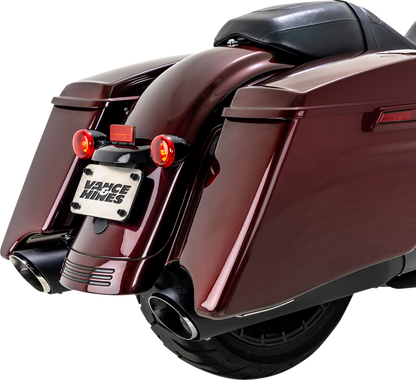 Vance & Hines Twin Slash Black Slip On Mufflers for 2017-2024 Harley Touring M8