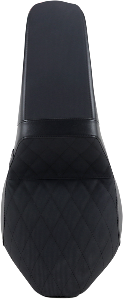 Le Pera Vinyl Black Diamond Grip Tape Kickflip Seat 2018-23 Harley Softail FXBB