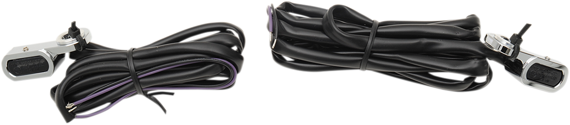 Drag Specialties Chrome LED Handlebar Marker Lights 2009-2017 Harley Touring