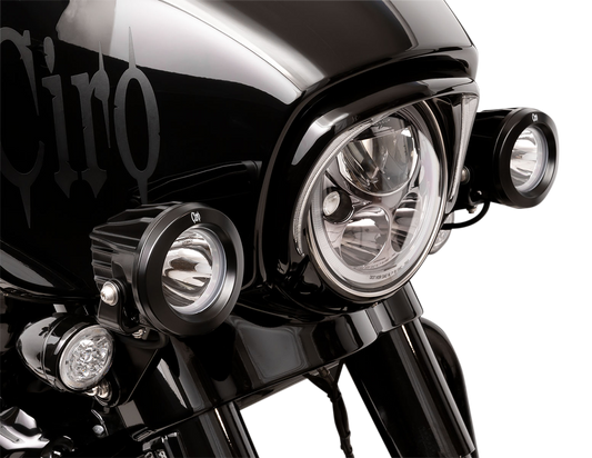 Ciro Tac-10 Cannons Motorcycle Spotlights 2014-2024 Harley Touring FLHX FLHXS
