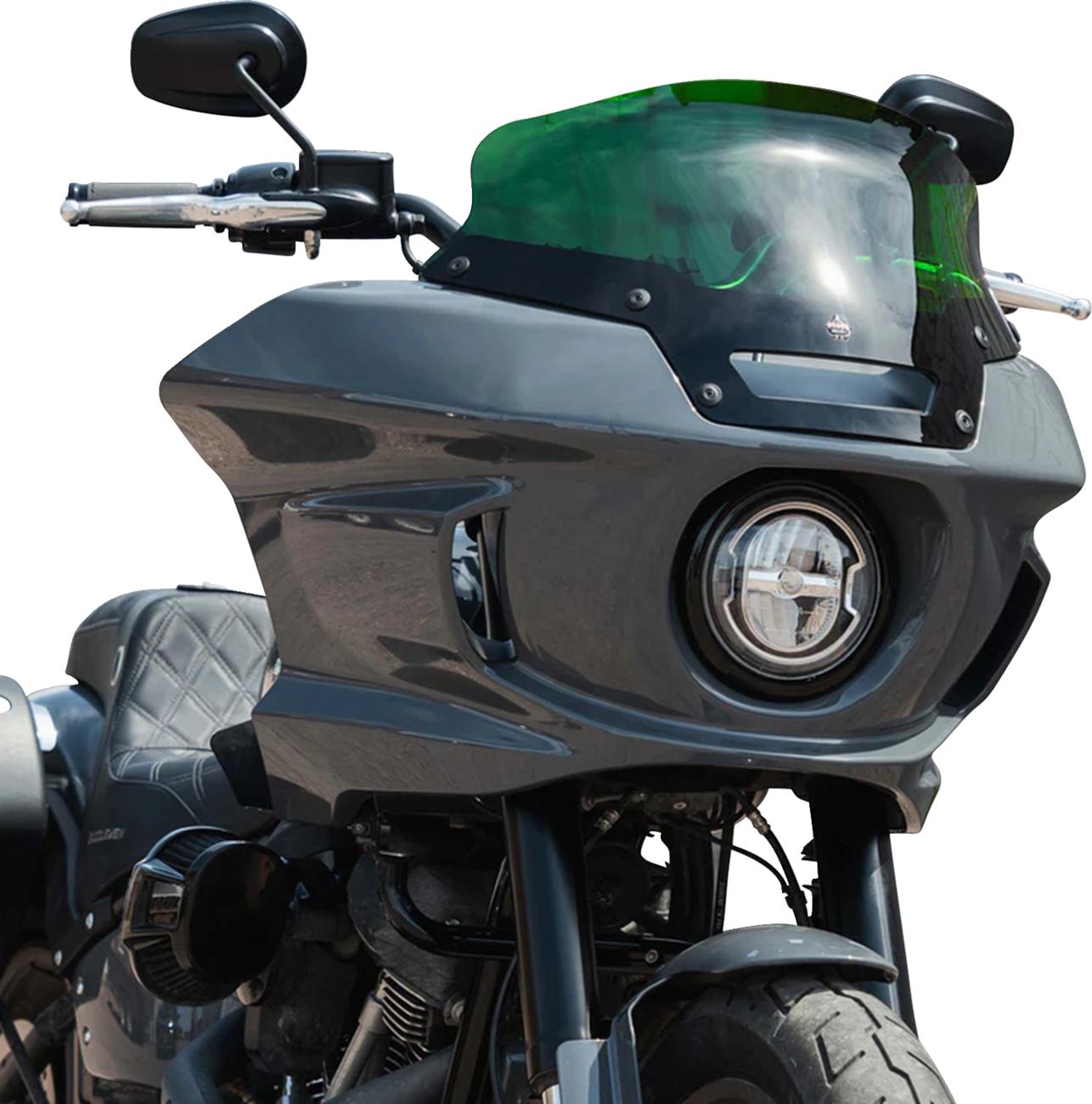 Klock Werks Kolor Flare 6" Green Windshield 2022-2024 Harley Softail Low Rider