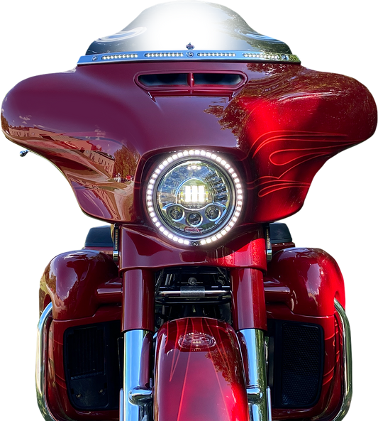 Custom Dynamics ProBeam Sequential Head Light Trim Ring 2014-2024 Harley Touring