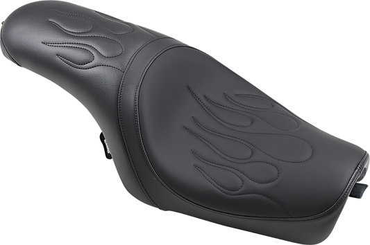 Drag Specialties Black Flame Stitch Predator Seat 2004-2022 Harley Sportster XL
