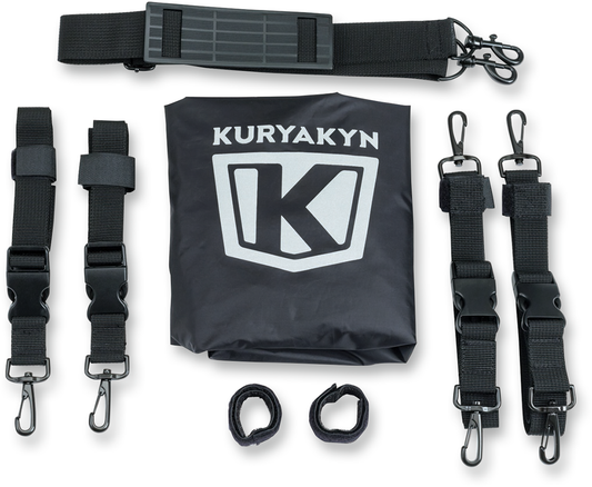 Kuryakyn 5282 Black Textile Universal Momentum Freeloader Sissy bar Duffel Bag