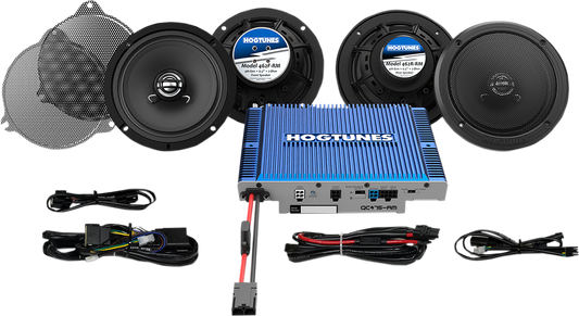 Hogtunes 300 Watt 4 Speaker & 4 Channel  Amplifier Kit 2014-2023 Harley Touring