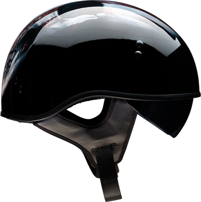 Z1R Vagrant USA Skull Unisex Adult Motorcycle Riding Street Half Helmet