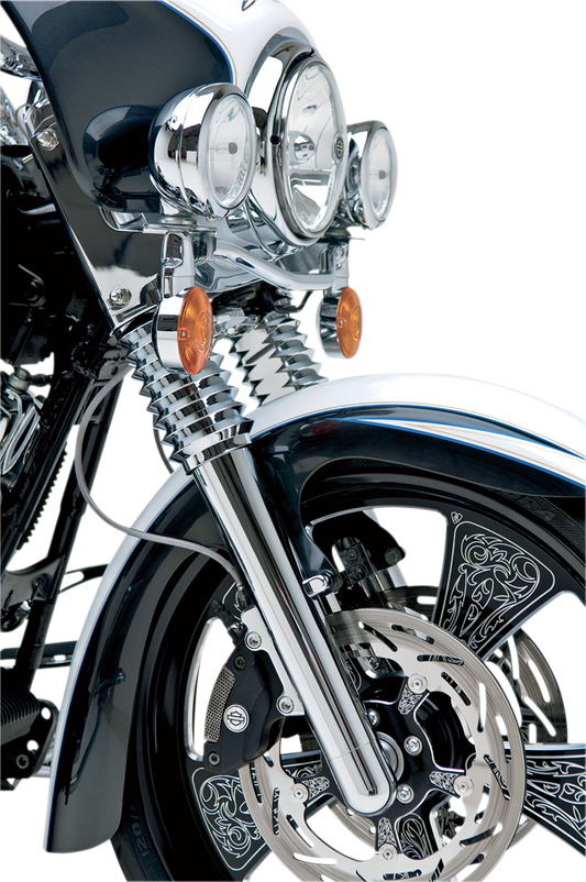 Arlen Ness Chrome Dual Disc Front Lower Fork Hot Legs 2008-2013 Harley Touring