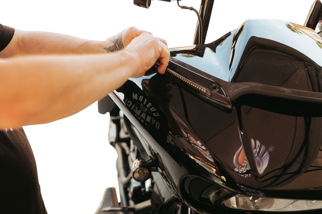 Custom Dynamics LED Windshield Turn Signal Trim Kit 2015-2024 Harley Road Glide