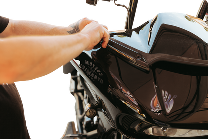 Custom Dynamics LED Windshield Turn Signal Trim Kit 2015-2024 Harley Road Glide