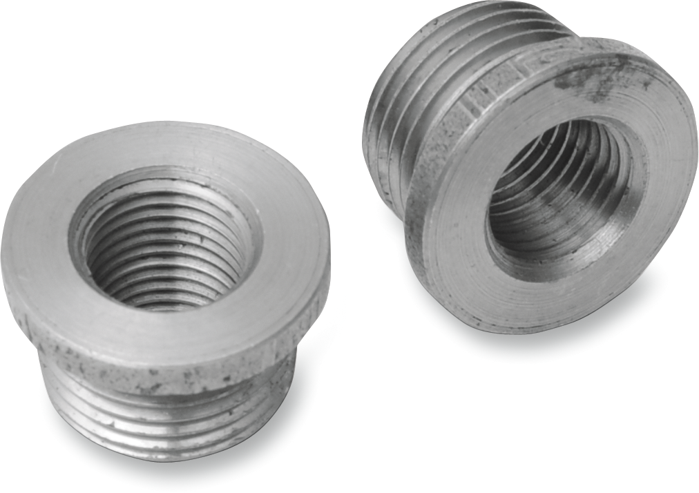 Bassani Chrome 18mm-12mm Exhaust O2 Sensor Port Plugs for Harley Davidson