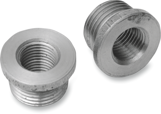 Bassani Chrome 18mm-12mm Exhaust O2 Sensor Port Plugs for Harley Davidson