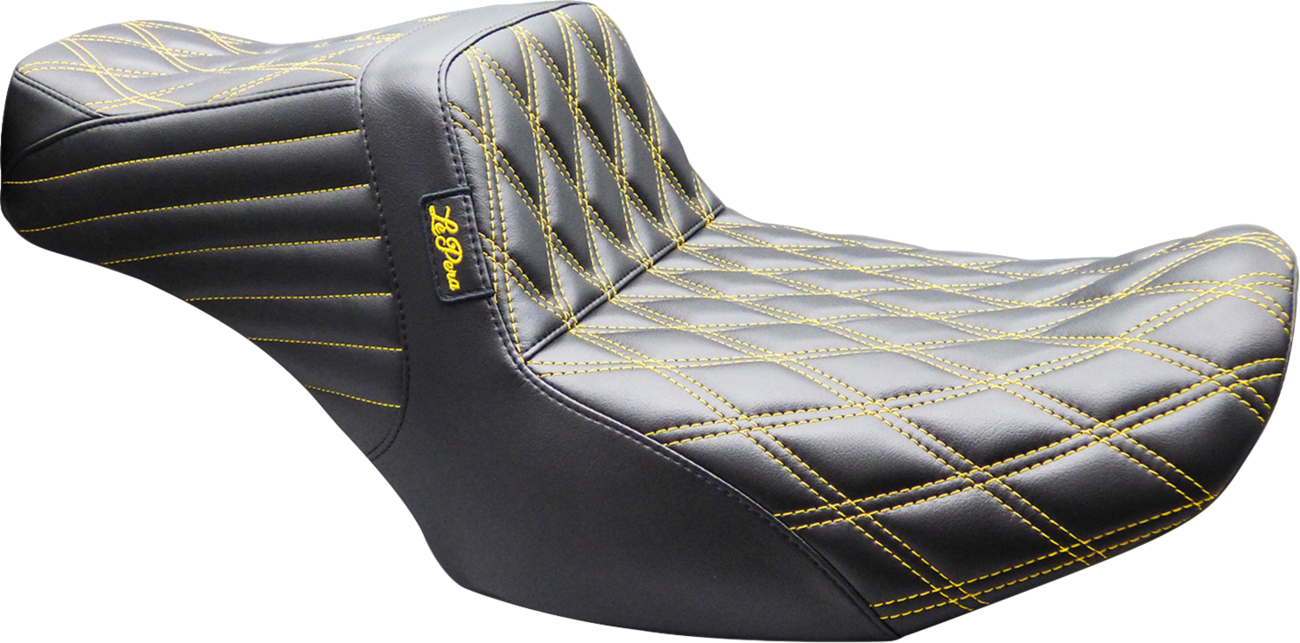 Le Pera Tailwhip Gold Diamond Stitch Seat for 2023-2026 Harley Road Street Glide