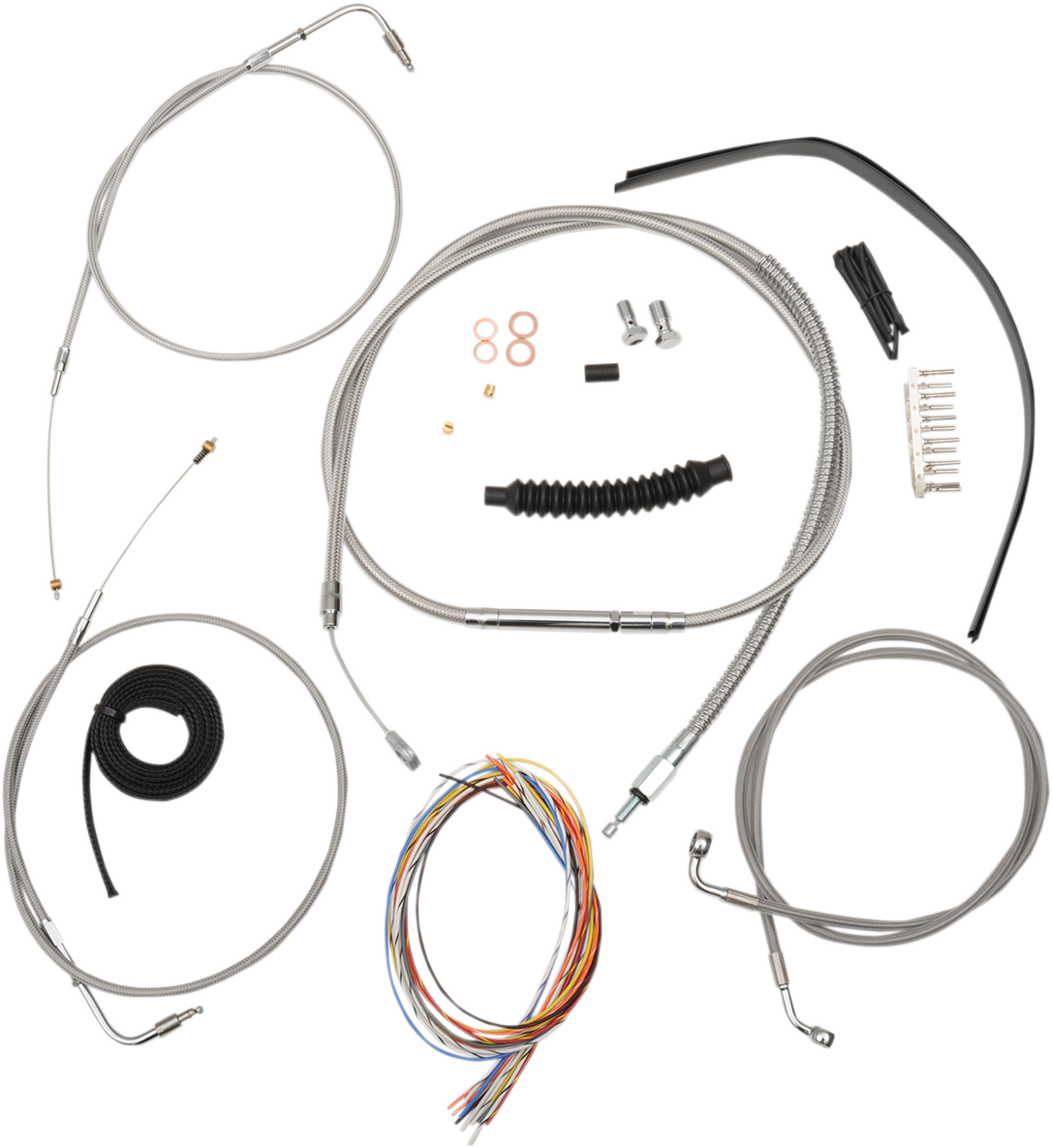 La Choppers Complete 18" Handlebar Cable Kit fits 1996-06 Harley Softail FLSTNI