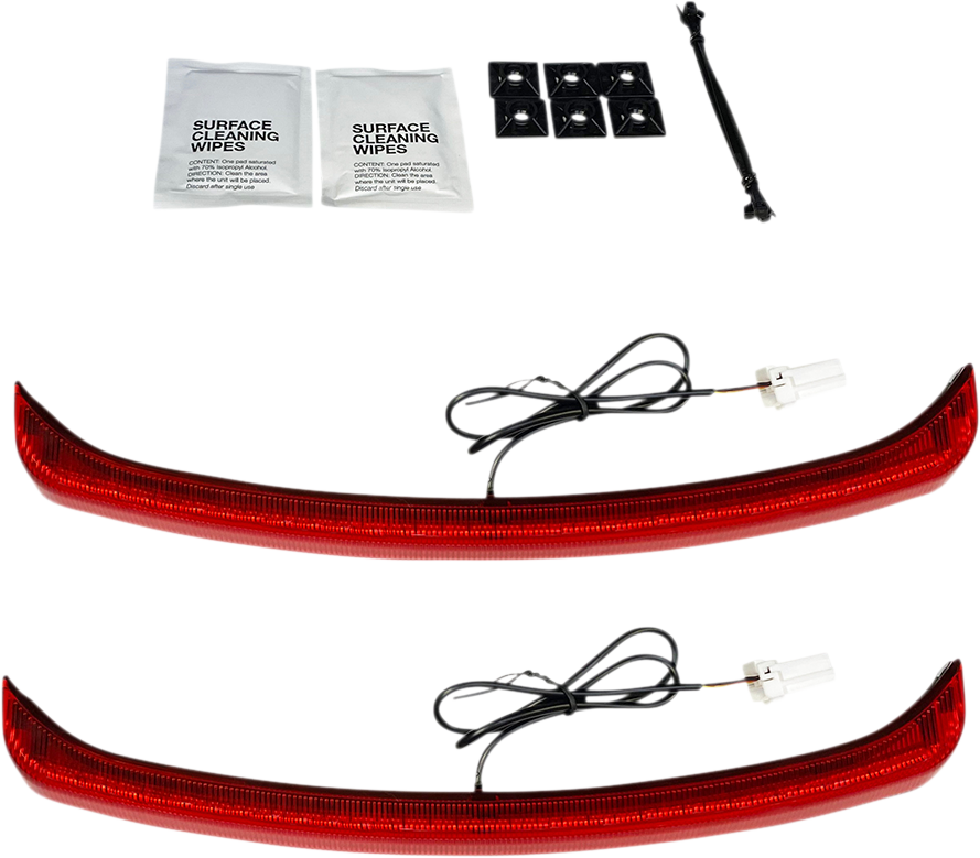 Custom Dynamics ProBEAM Low Profile Red LED Fender Lights 2011-2024 Harley Trike