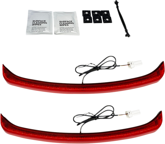 Custom Dynamics ProBEAM Low Profile Red LED Fender Lights 2011-2024 Harley Trike