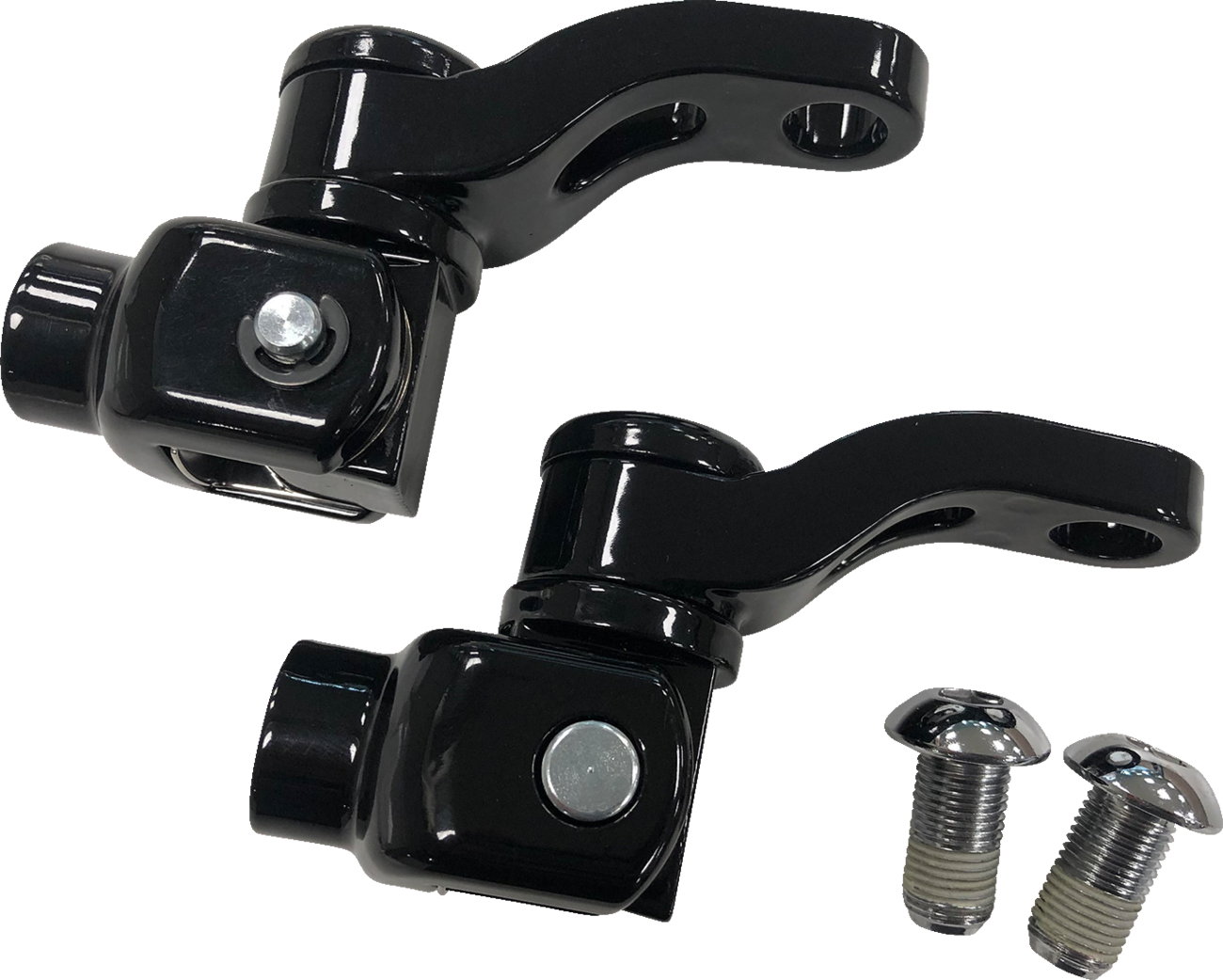 Drag Specialties Adjustable Black Passenger Peg Mounts 2018-2025 Harley Softail