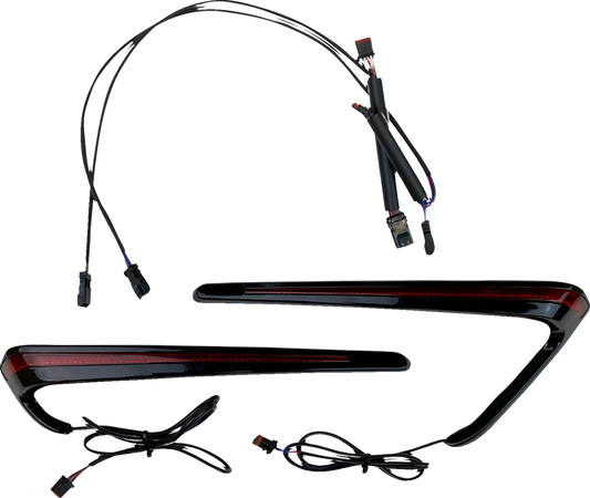 Custom Dynamics Red Lens LED Saddlebag Lights for 2018-2024 Harley Low Rider
