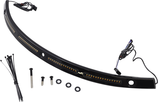 Custom Dynamics LED Fairing Windshield Trim 2014-24 Harley Touring Street Glide