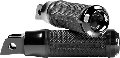 Performance Machine Apex Driver Footpegs Black 2018-2020 Harley Softail FLSL
