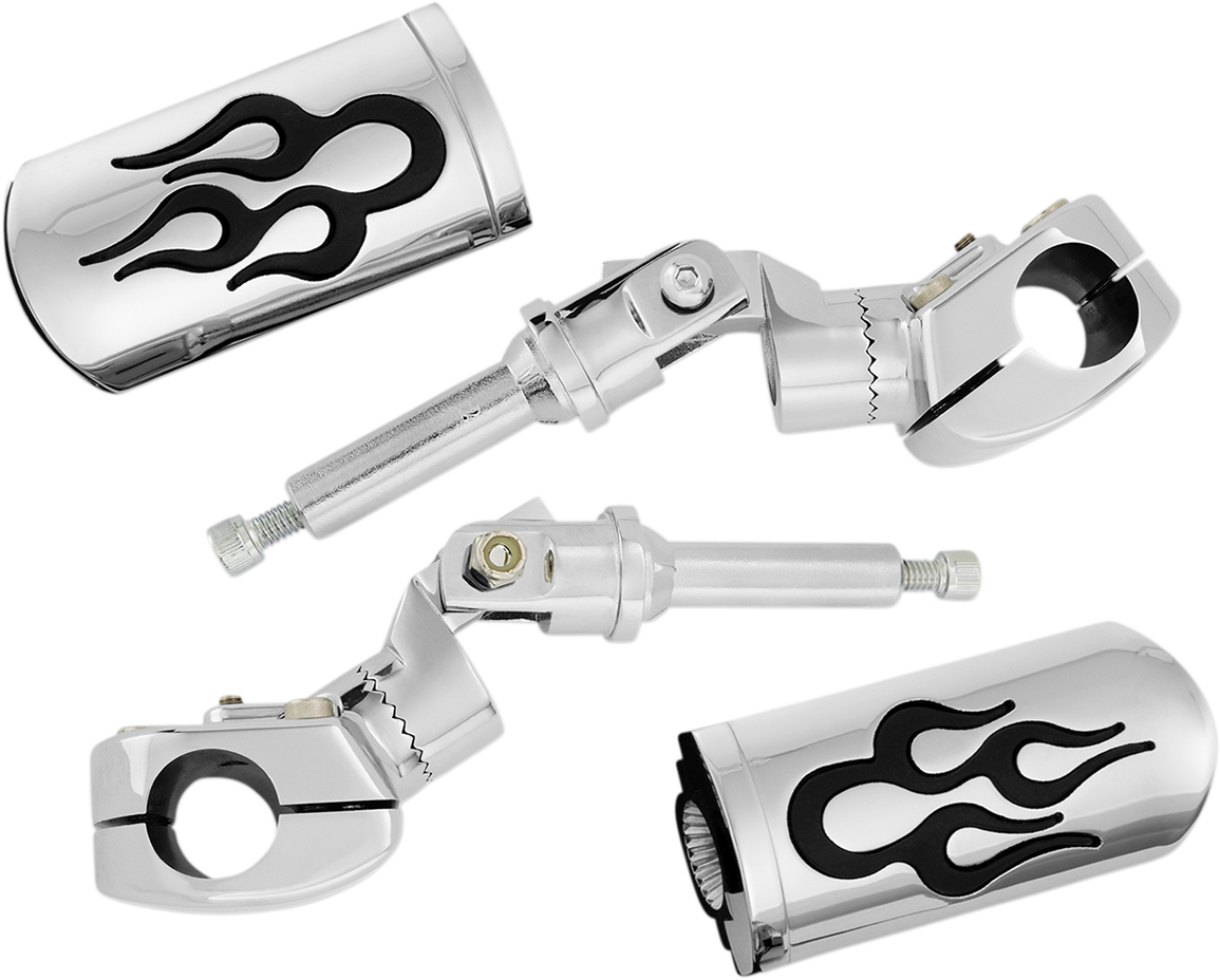 Show Chrome Flame 1" Adjustable Highway Pegs for 2018-2023 Honda 1800 Gold Wing