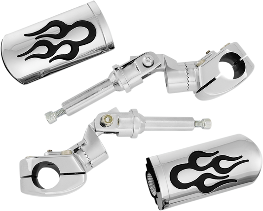 Show Chrome Flame 1" Adjustable Highway Pegs for 2018-2023 Honda 1800 Gold Wing