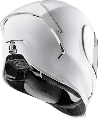 Icon Airframe Solid Gloss White Full Face Unisex Adult Street Motorcycle Helmet