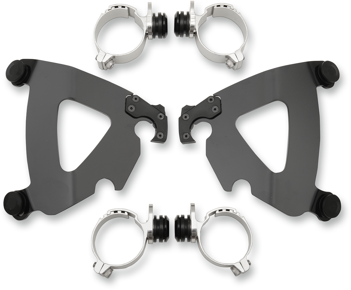Memphis Shades Road Warrior Fairing & Black Mount Kit for 2006-2017 Harley FXSB