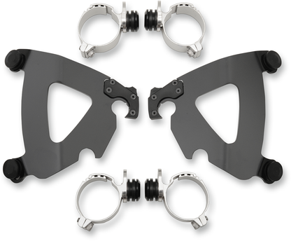Memphis Shades Road Warrior Fairing & Black Mount Kit for 2006-2017 Harley FXSB