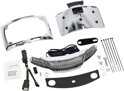 Ciro Smoked Tail Light & License Plate Mount for 2014-2023 Harley Touring FLTR