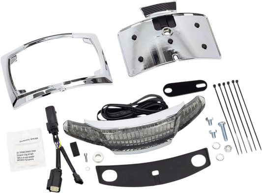 Ciro Smoked Tail Light & License Plate Mount for 2014-2023 Harley Touring FLTR