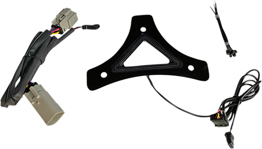 Custom Dynamics Black Sissy bar Backrest LED Brake Light 2015-2024 Harley Trike