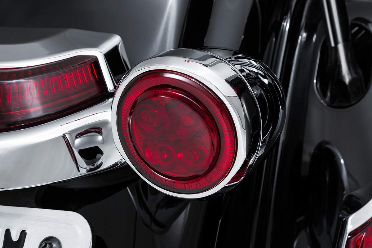 Ciro LED Lighted Fang Rear Red Turn Signal Inserts 2007-2024 Harley Softail